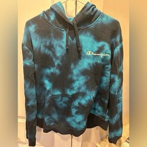 Women’s CHAMPION Tie Dye Pullover Hoodie Sweatshirt size XL